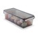 A container for a refrigerator or a closet with a lid, 36x15x10 cm, acrylic, black