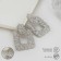 Earrings Metal "Aesthetics" texture, silver color