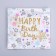 Paper napkins “Happy birthday”, 33x33 cm, set 20 pcs., White color