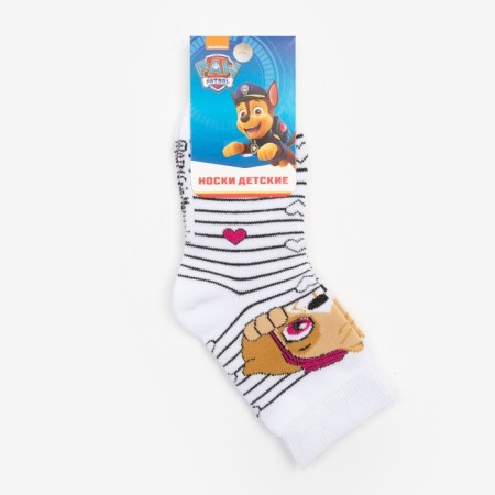Puppy patrol. Sky Patrol socks, white/black, 16-18 cm-4