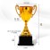 Cup 045, award figure, gold, plastic stand, 20 x 10.6 x 8 cm.