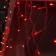 Garland "fringe" 3 × 0.6 m, IP44, UMS, transparent thread, 160 LED, red glow, 220 V