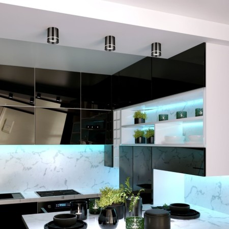 Ceiling accent light (SPOT) Elektrostandard, Topper LED 9 W, 79X79X100 mm, IP20, Black Pearl Color-1