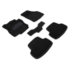 3D mats for Skoda Karoq 7 seats, 2017-n, black, set
