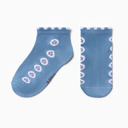 Children's socks "Flowers" Minaku, central blue (4-8 years)