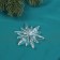 Jewelry decoration "Snowflake Leniga" (set 3 pcs) 6x6 cm, transparent