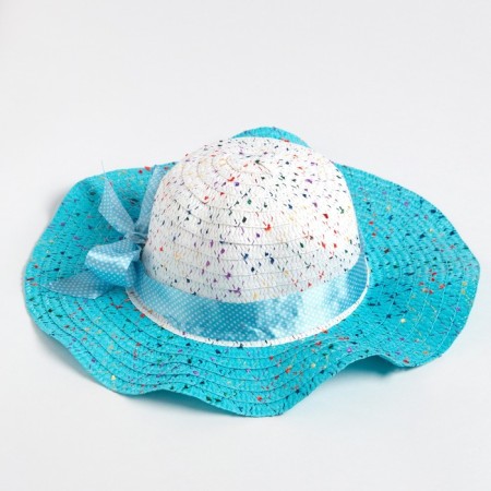 Women's hat, blue color, size 56-58-1