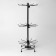 Turntable, 3 tiers of 10 hooks, 30 × 30 × 65, black color