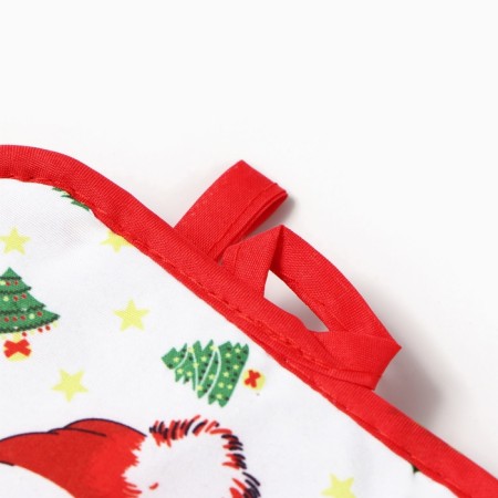 New Year. Kitchen set of 2 perm of the share "Holidays" Take 17*17cm, mittens-castle 26*16cm, 100%p/e-3