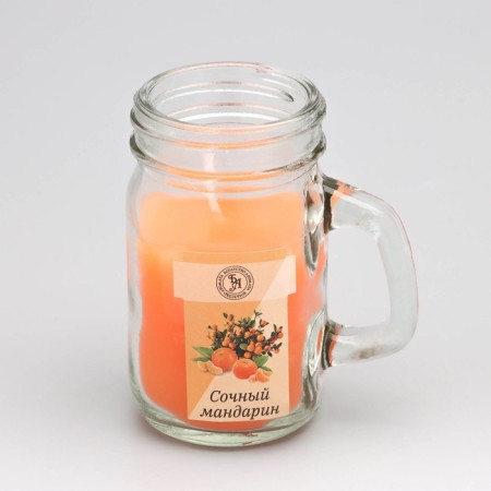 Aromatic candle in the bank "Juicy Mandarin", 7.2 x 8.5 cm, 190 g-2
