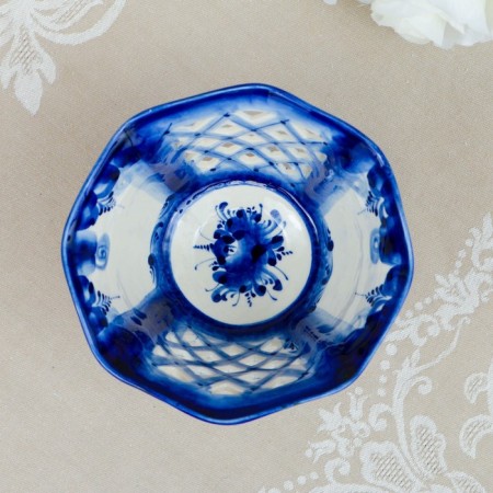 Candy "Raspberry", Gzhel, Porcelain, 10x15 cm-2