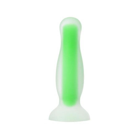 Anal plug luminous in the dark Victor Glow, waterproof, silicone, transparent, 10.5 cm-2