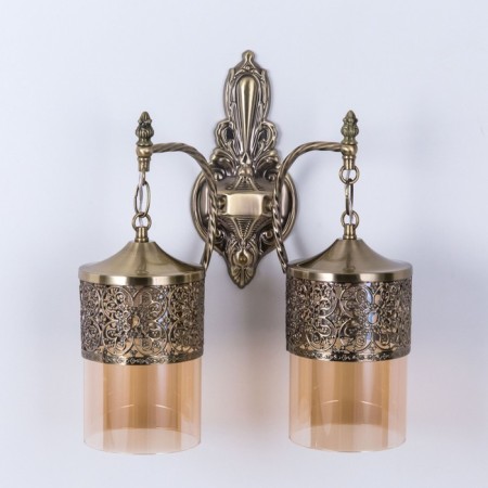 Sconces Citilux "emir" CL467323, 33x39 cm, 2x75W, e27, brown color-3