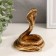 Polystone candlestick for 1 candle "cobra" gold 9.5x9x10.5 cm