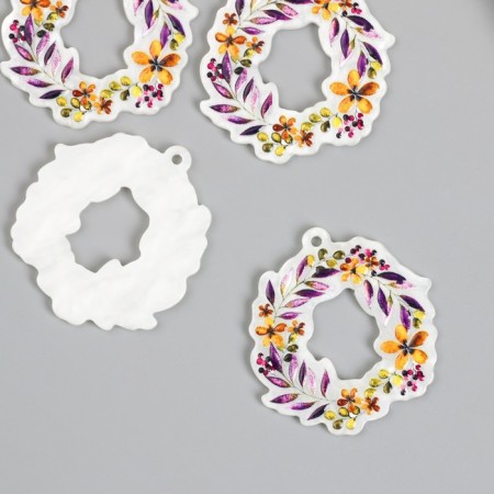 Decor for the work of acrylic "Flower Wreath" 0.2x3.8x4.3 cm-1
