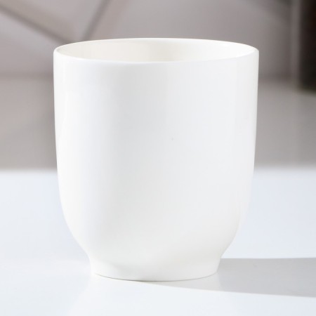 Ceramic "Flower" mug, 260 ml, white color-1