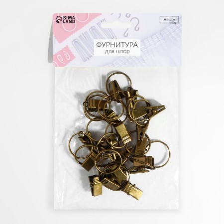 Ring for the cornice, with a clamp, d = 22/26 mm, 20 pcs, bronze color-2