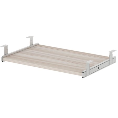 The keyboard shelf is 550 × 330 × 20 mm, caramel color
