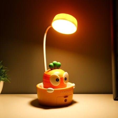 Touch-lamp with a carrot carrot planter LED, from USB/AKB 6 W Orange-yellow 8x6x25 cm Risalux-3