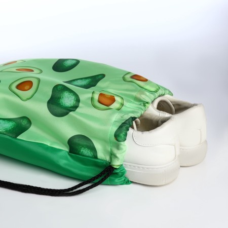 Bag for shoes on the lace, green color-3