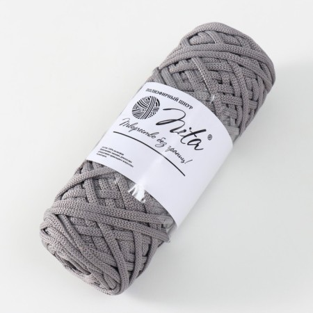 Knitting cord 100% polyester, width 4 mm 50m (steel) mix-2