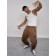 Joggers are sports male, size 50, brown color