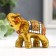 Souvenir "Golden Elephant with Mosaic of Mirrors" 5.2x6x3 cm