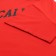 T-shirt female, red color, Oversize size (42-46)