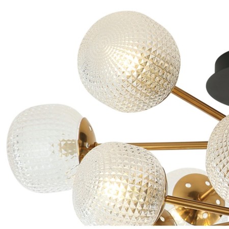 Ceiling chandelier Atomic 16xg9 LED 5W, size 58.5x58.5x41 cm, black color, bronze-1