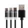 Cable 3 in 1 MX-CB37, Micro USB/Lightning/Type-C, 2.4 A, 1.0M, magnetic, black