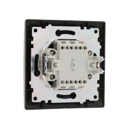 Luazon Lighting "Antei" switch, 10 A, 1 key, with backlight, hidden black-2