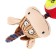 Toy for dogs 3-in-1 "cow": cable, soft with a squeak, felt ball, 30 cm