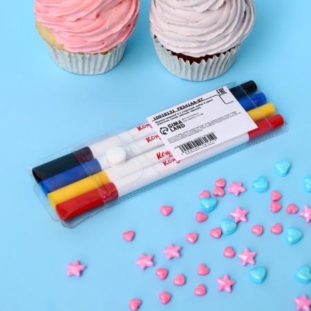 Food marker 2-third, set 4 colors (red, blue, yellow, black)-2