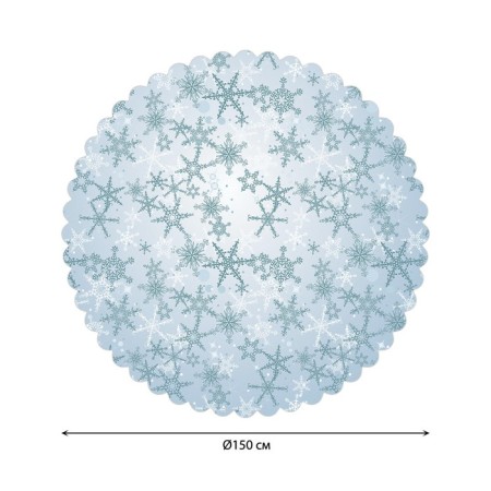 The tablecloth "hoop", round, Saten, d = 150 cm on the table