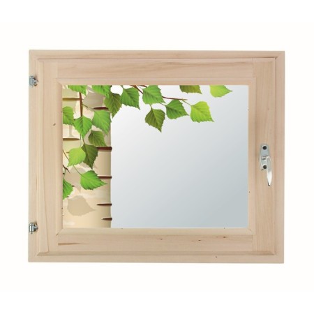 Window, 50 × 60cm, "birch", single -chamber double -glazed window, with a seal