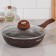 Granit Ultra Red, D = 24 cm pan, removable handle, glass cover, anti -stick coating, brown color