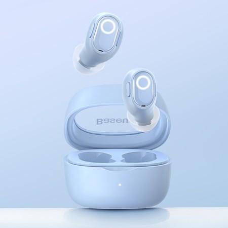 Wireless headphones Baseus WM02, TWS, vacuum, BT5.3, 40/300 mAh, microphone, blue-6