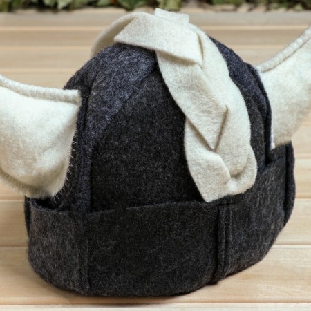 Set of bath 4 items "Viking" hat, rug, portfolio, mittens-6