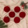 Set of balls plastic D-8 cm, 6 pcs "Bjorn" mesh, red