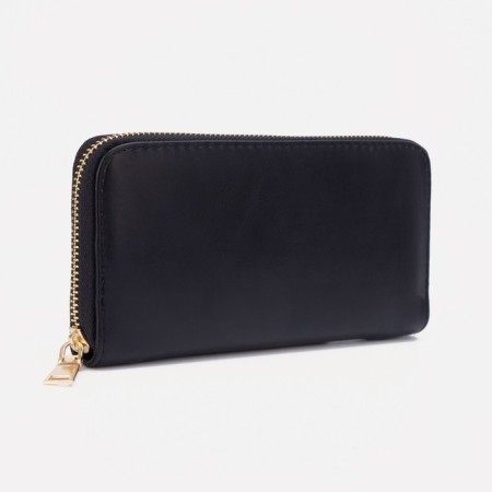Women's wallet with lightning, black color
