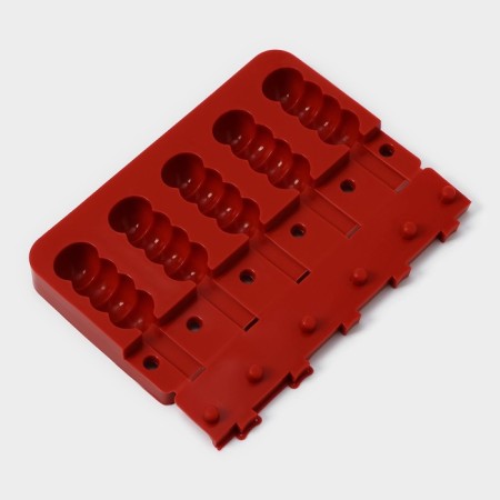 Form for candy "Bank", silicone, 19 × 11 × 2 cm, 5 cells (6 × 2.6 cm), color mix-9