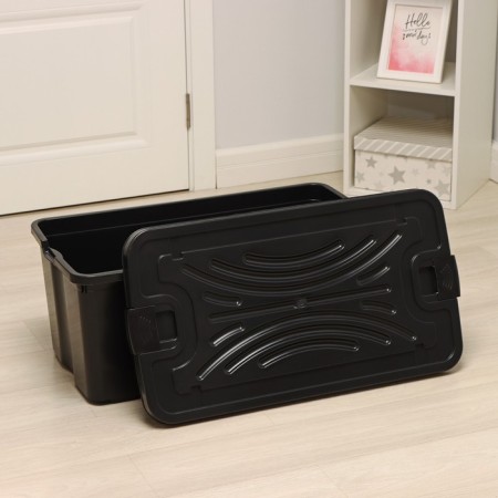 Storage container with a lid "Economy", 75 l, 79 × 41.5 × 33 cm, color mix-1