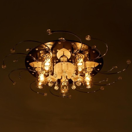 Economic chandelier with PDU 41007/5 5x40W E27, backlight LED Black 64x64x17 cm-5
