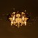 Economic chandelier with PDU 41007/5 5x40W E27, backlight LED Black 64x64x17 cm