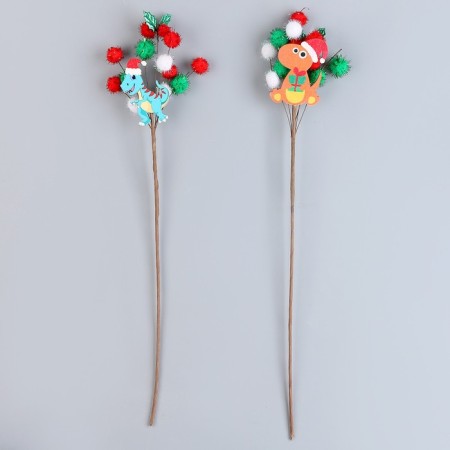 Wooden decor on the stick "New Year's dragon" 40 × 12 × 1.5 cm, mix-4