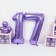 Foil ball 40 "number 1", lilac color, 1 pc.