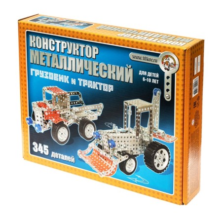 Metal designer "Truck and Tractor", 345 elements