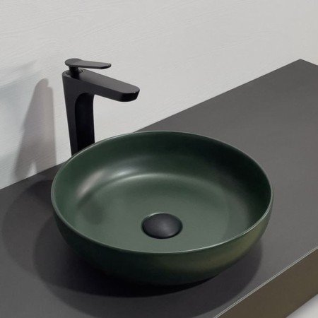 Comforty 113mdg pad, round, dark green matte color