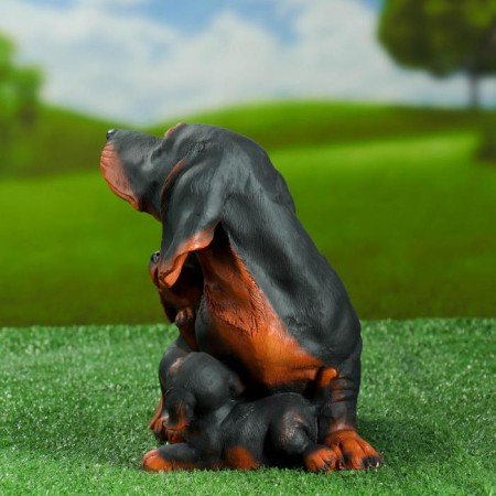 Garden Figure "Dog Family" 18x30x25cm-1