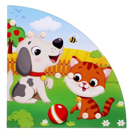 Children's rack "Our crafts", white-orange color-2
